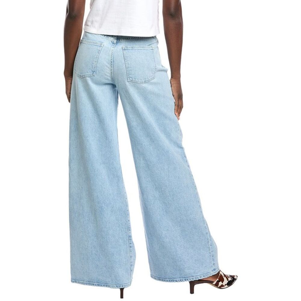 Simkhai Womens Greer Super Wide Leg Denim Pant, Blue - Picture 2 of 3